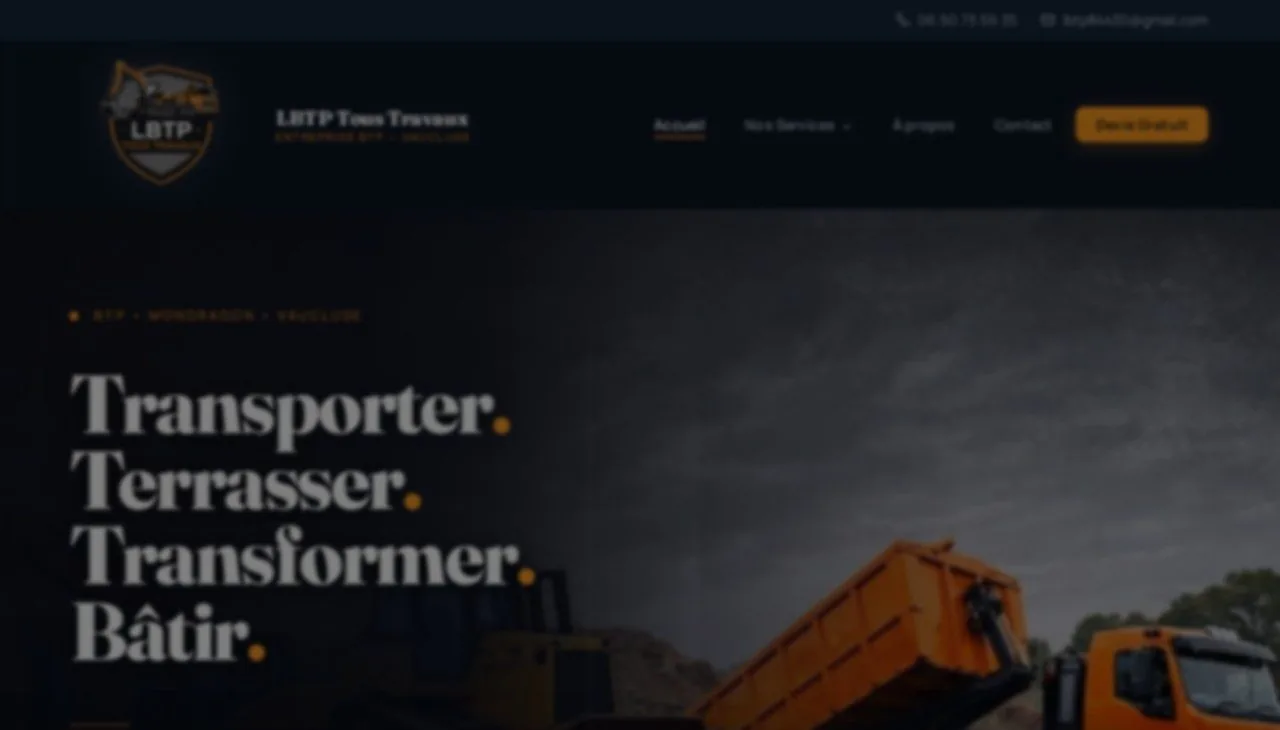 Site web LBTP Tous Travaux
